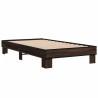 Cadre de lit sans matelas chêne marron 100x200 cm 