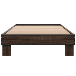 Cadre de lit sans matelas chêne marron 100x200 cm 