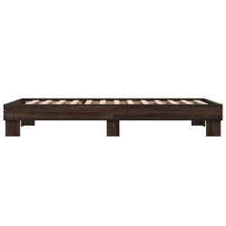Cadre de lit sans matelas chêne marron 100x200 cm 