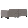 Lit de jour avec lit gigogne taupe 100x200 cm tissu 