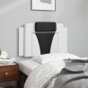 Coussin de tête de lit noir et blanc 90 cm similicuir 