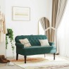 Banc avec dossier vert foncé 119,5x64,5x75 cm velours 