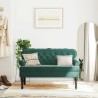 Banc avec dossier vert foncé 119,5x64,5x75 cm velours 