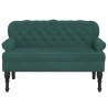 Banc avec dossier vert foncé 119,5x64,5x75 cm velours 