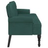Banc avec dossier vert foncé 119,5x64,5x75 cm velours 