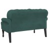 Banc avec dossier vert foncé 119,5x64,5x75 cm velours 