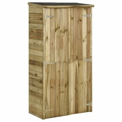 Abri à outils pour jardin Pin 85x48x177 cm 