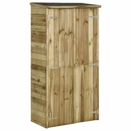 Abri à outils pour jardin Pin 85x48x177 cm 