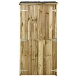 Abri à outils pour jardin Pin 85x48x177 cm 
