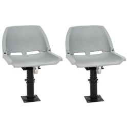 Sièges bateau lot de 2 piédestal hauteur réglable pivotant 360° 