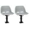 Sièges bateau lot de 2 piédestal hauteur réglable pivotant 360° 