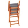 Chaises pliables de jardin lot de 4 Gris Eucalyptus textilène 
