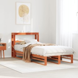 Cadre de lit sans matelas cire marron 90x190 cm bois pin massif 