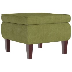 Tabouret avec pieds en bois Vert clair Velours 