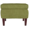 Tabouret avec pieds en bois Vert clair Velours 
