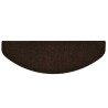 Tapis d'escalier autocollant 20 pcs marron 65x21x4 cm 