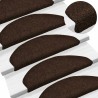 Tapis d'escalier autocollant 20 pcs marron 65x21x4 cm 