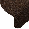 Tapis d'escalier autocollant 20 pcs marron 65x21x4 cm 