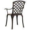 Chaises de jardin lot de 2 Aluminium coulé Bronze 