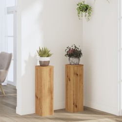 Supports pour plantes 2 pcs chêne artisanal bois d'ingénierie 