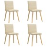 Chaises à manger lot de 4 crème tissu 