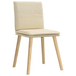 Chaises à manger lot de 4 crème tissu 