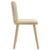Chaises à manger lot de 4 crème tissu 