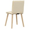 Chaises à manger lot de 4 crème tissu 