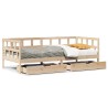 Lit de jour avec tiroirs sans matelas 90x190 cm bois massif 