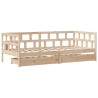 Lit de jour avec tiroirs sans matelas 90x190 cm bois massif 