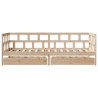 Lit de jour avec tiroirs sans matelas 90x190 cm bois massif 