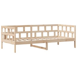 Lit de jour avec tiroirs sans matelas 90x190 cm bois massif 