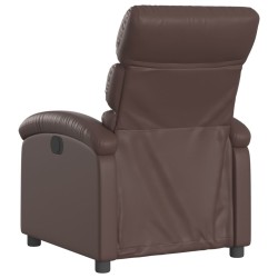 Fauteuil inclinable électrique Marron Similicuir 