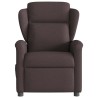 Fauteuil de massage inclinable électrique Marron foncé Tissu 