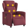 Fauteuil de massage inclinable électrique Rouge bordeaux Tissu 