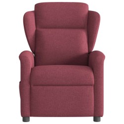 Fauteuil de massage inclinable électrique Rouge bordeaux Tissu 