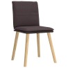 Chaises à manger lot de 4 marron foncé tissu 