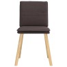 Chaises à manger lot de 4 marron foncé tissu 