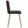 Chaises à manger lot de 4 marron foncé tissu 