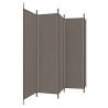 Cloison de séparation 5 panneaux Anthracite 250x220 cm Tissu 