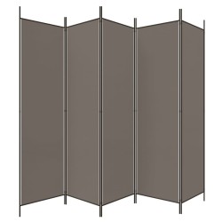Cloison de séparation 5 panneaux Anthracite 250x220 cm Tissu 