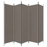 Cloison de séparation 5 panneaux Anthracite 250x220 cm Tissu 