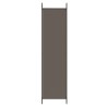 Cloison de séparation 5 panneaux Anthracite 250x220 cm Tissu 