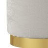 Tabouret de rangement rond Gris clair Velours 