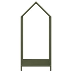 Portant de bois chauffage vert olive 40x25x90 cm 