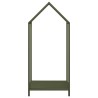 Portant de bois chauffage vert olive 40x25x90 cm 