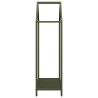Portant de bois chauffage vert olive 40x25x90 cm 