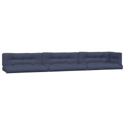 Coussins palette lot de 7 tissu bleu marine 