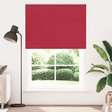 Store enrouleur occultant rouge largeur du tissu 161,6 cm 