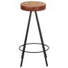 Tabourets de bar lot de 4 cuir véritable 